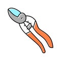 secateurs gardening tool color icon vector illustration Royalty Free Stock Photo