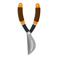 Secateurs icon cartoon vector. Farm tool