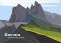 Seceda, Dolomites Italy, European Alps Royalty Free Stock Photo