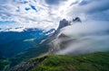 Seceda mountain in the Dolomites, South Tyrol, Italy, Europe Royalty Free Stock Photo