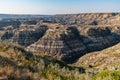 Scenic badland view of Horsethief canyon in Drumheller, alberta, canada Royalty Free Stock Photo