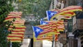 Secessionist Independence Catalonian Flagstaff in a Windy Day