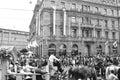 The traditional `SechselÃÂ¤uten`-Parade at Bahnhofstrasse and Paradeplatz in ZÃÂ¼rich City