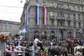 SechselÃÂ¤uten-Parade: Masses of peoples in ZÃÂ¼rich are celebrat Royalty Free Stock Photo