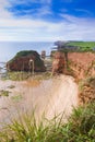 Secluded beach by ocean Royalty Free Stock Photo