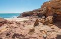 Secluded Cove with Sandstone Rock Royalty Free Stock Photo