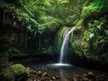 Peaceful waterfall