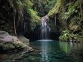 Peaceful waterfall