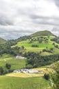 Secluded life surrounded by fields and mountains Royalty Free Stock Photo