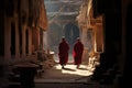Secluded Monks catholic monastery. Generate Ai