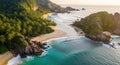 Secluded Tropical Cove at Golden Hour vol.1 Royalty Free Stock Photo