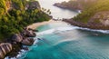 Secluded Tropical Cove at Golden Hour vol.2 Royalty Free Stock Photo