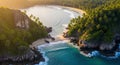 Secluded Tropical Cove at Golden Hour vol.4 Royalty Free Stock Photo