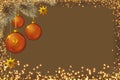 Second Advent background with golden balls.