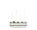 Second Advent candlestick isolated on white background.