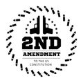 Second Amendment to the US Constitution to permit possession of weapons. Vector illustration on white