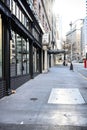 Second avenue in downtown Seattle is empty on a sunny day Royalty Free Stock Photo