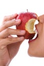 Second bite of red apple Royalty Free Stock Photo