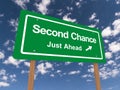 Second chance just ahead sign Royalty Free Stock Photo