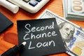 Second Chance Loan memo and cash Royalty Free Stock Photo