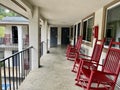 The second floor of the Blue Ridge Inn in Sylva, North Carolina Royalty Free Stock Photo