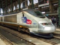 TGV TMST at Gare du Nord in Paris in France. Royalty Free Stock Photo