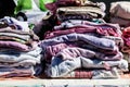 Second hand baby clothes and pyjamas for reusing or reselling Royalty Free Stock Photo