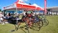 Second-hand bicycles in different size and brand for sale by Ashfield Cycles club at Canterbury Velodrome in the annual event. Royalty Free Stock Photo