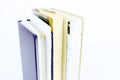 Second hand books on white background Royalty Free Stock Photo