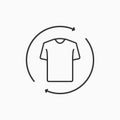 Second hand concept. Recycle clothing concept. Laundry and dry cleaning icon. Vector