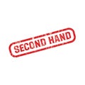 Second Hand Grunge Rubber Stamp Vector Royalty Free Stock Photo