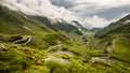 Transfagarasan road on Fagaras mountain , Romania Royalty Free Stock Photo