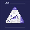 Presentation Business Triangle infographic template with 3 best elements