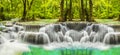 Erawan Waterfall in Kanchanaburi Royalty Free Stock Photo