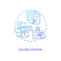 Second opinion concept icon