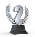 Second place trophy cup Royalty Free Stock Photo