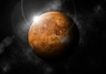 Second planet from the Sun is Venus ,Solar system planetarium Royalty Free Stock Photo