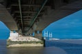 Second Severn Crossing, bridge over Bristol Channel between England and Wales. Five Kilometres or Three and one third miles long Royalty Free Stock Photo