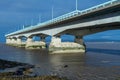 Second Severn Crossing, bridge over Bristol Channel between England and Wales. Five Kilometres or Three and one third miles long Royalty Free Stock Photo