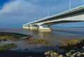 Second Severn Crossing, bridge over Bristol Channel between England and Wales. Five Kilometres or Three and one third miles long Royalty Free Stock Photo