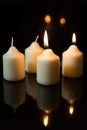 Second sunday in advent, candles with black background