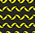 Line Rope Simple Yellow Black Vertical Seamless Pattern | Taliia Series Royalty Free Stock Photo