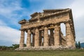 Second temple of Hera at Paestum archaeological site Royalty Free Stock Photo