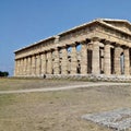 Second Temple of Hera in Paestum, Campania Royalty Free Stock Photo