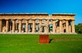 Second Temple of Hera in Paestum Royalty Free Stock Photo