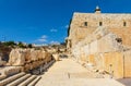 Second Temple period Jerusalem main street archeological park along Western Wall of Temple Mount walls in Jerusalem, Israel