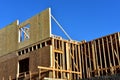 Second and third story wood framing.