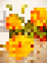A second to none engaging geometric design of colorful pattern of squares