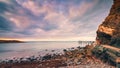 Second Valley shore with the jetty at dusk