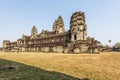 Second wall of Angkor Wat, Siem Riep, Cambodia. Royalty Free Stock Photo